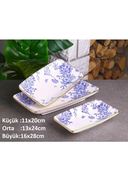 Butterfly Seramik Meyvelikli 6 Kişilik Pasta Kayık Tabak Kombin Set - KUP102S