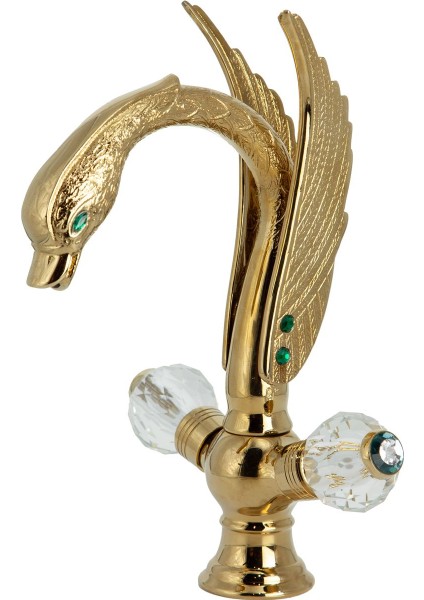 Ördek Görünümlü Lavabo Bataryası - Gold