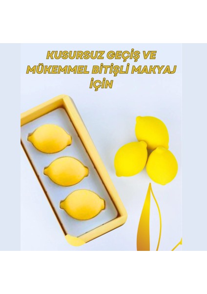 Limon Makyaj Süngeri - Kutulu Makyaj Süngeri Seti - 3'lü indirimleri