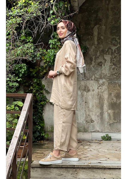 Pantolonlu Takım 6948 Bej