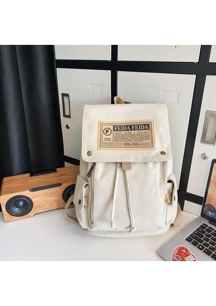 Kanvas Okul Çantası 2024 Yeni Büyük Kapasiteli Seyahat Sırt Çantası Ortaokul ve Lise Üniversite Öğrencileri Basit Okul Çantası Erkek ve Kız Sırt Çantası (Yurt Dışından)