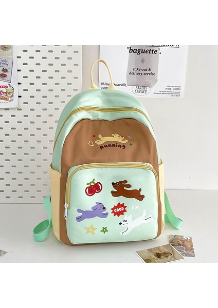 Kadınlar Için Karikatür Köpek Yavrusu Sırt Çantası, Sevimli Büyük Kapasiteli Gündelik Öğrenci Çantası, Çocuk Sırt Çantası (Yurt Dışından)