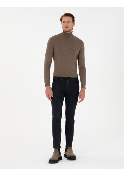 Erkek Koyu Mavi Slim Fit Jean Pantolon 50292119-Vr032