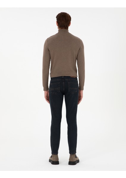 Erkek Koyu Mavi Slim Fit Jean Pantolon 50292119-Vr032