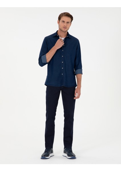 Erkek Lacivert Straight Fit Jean Pantolon 50299987-Vr033 modelleri