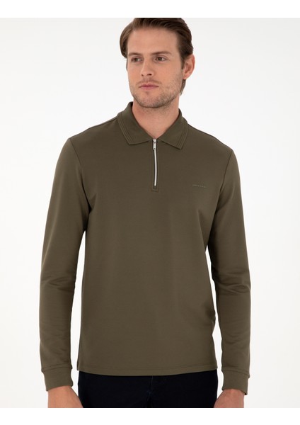 Erkek Koyu Haki Regular Fit Sweatshirt 50296504-VR111