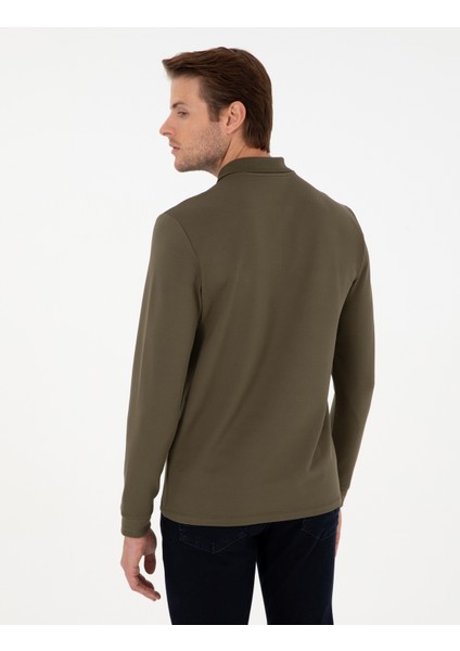 Erkek Koyu Haki Regular Fit Sweatshirt 50296504-VR111