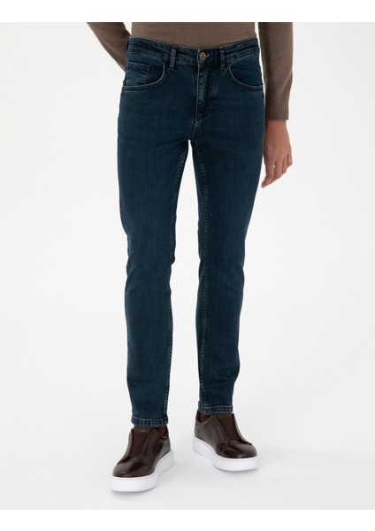 Pierre Cardin Erkek Mavi Slim Fit Jean Pantolon 50296146-VR036