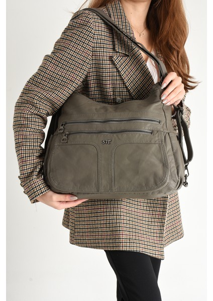 Yıkama Suni Deri Kadın Omuz Sırt Çantası Fonksiyonel Kullanım Bayan Çanta 25*35 cm Postacı Çanta