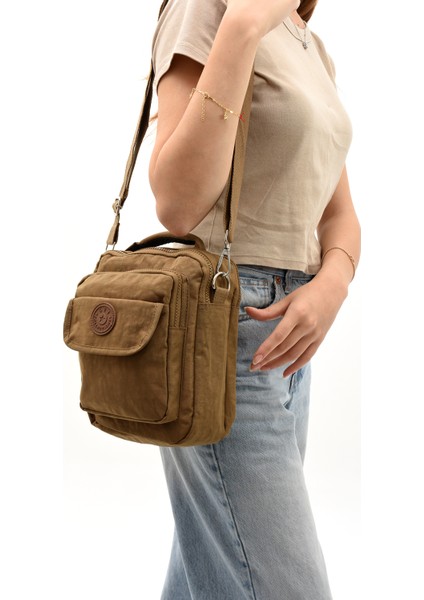 571 Collection Klinkır Kumaş Unisex Postacı Çanta Elde Tutma Çapraz Askılı Omuz Çantası 25*15 cm