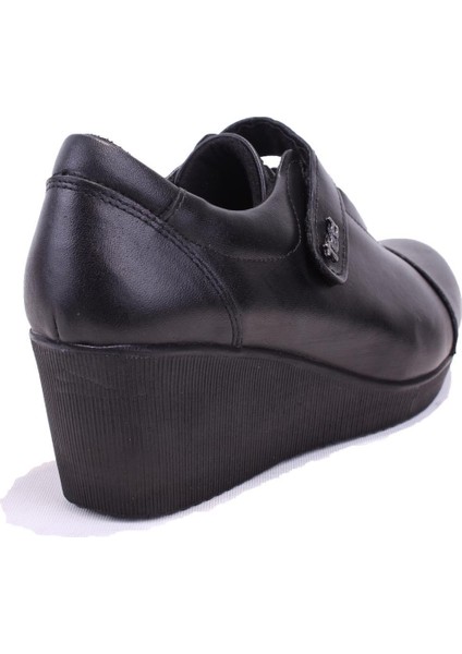 DZA32-042 Siyah Günlük Deri Kadın Ayakkabı fırsatları