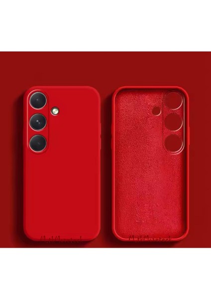 Samsung Galaxy S24 Fe Kılıf Lansman Kamera Korumalı Içi Kadife Yumuşak Renkli Silikon Mat Hisli