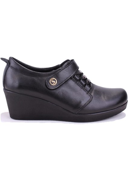 DZA32-385 Siyah Günlük Deri Kadın Ayakkabı fiyatları
