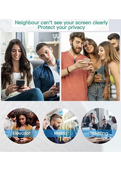 Apple iPhone 16 Plus Uyumlu Hayalet Ekran Koruyucu Cam Privacy