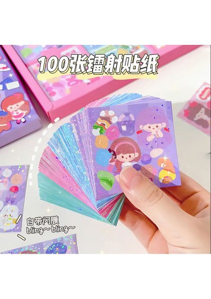 Happy Sunday Temalı 100 Yaprak 4 Bölmeli Sticker Seti • Bullet Journal (GGK-DAX003)