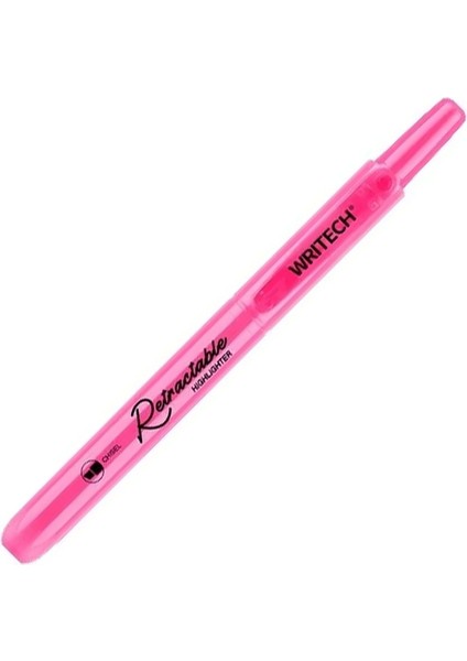 W-805S Basmalı Fosforlu Kalem Neon Pembe - 12'li Kutu