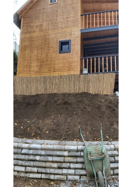 40 cm x 5 Metre Misina Ipli Doğal Bambu Kamış Çit - Bahçe Çiti, Balkon Çiti, Hasır Çit, Gölgelik