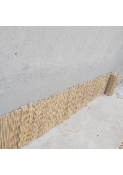 40 cm x 5 Metre Misina Ipli Doğal Bambu Kamış Çit - Bahçe Çiti, Balkon Çiti, Hasır Çit, Gölgelik
