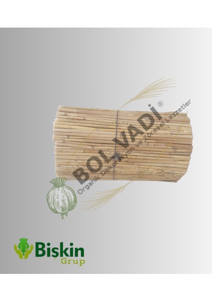 40 cm x 5 Metre Misina Ipli Doğal Bambu Kamış Çit - Bahçe Çiti, Balkon Çiti, Hasır Çit, Gölgelik