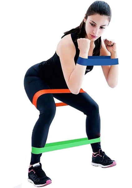 Pilates Squat Aerobik Direnç Lastiği 5 Li Paket