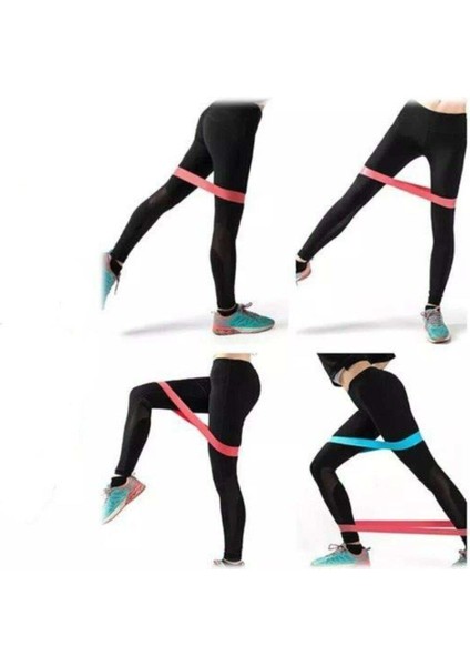 Pilates Squat Aerobik Direnç Lastiği 5 Li Paket