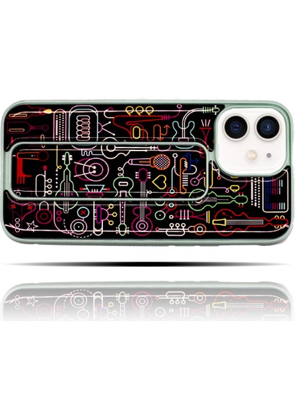 Doodle Apple iPhone 12 Uyumlu Doodle Baskılı Yumuşak Silikon Telefon Kılıfı