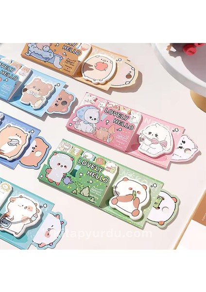 Sevimli Ayı Yapışkan Not Seti Index Sticker GGK ZE004