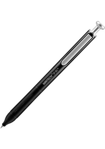 Wrıtech W-0156 Metal Up Siyah-Beyaz Gövde 0,7mm Siyah Jel Kalem - 2'li