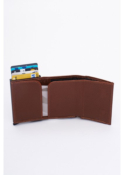 Hakiki Gerçek Deri Erkek Mekanizmalı Kartlık Cüzdan Taba 8111 indirimleri