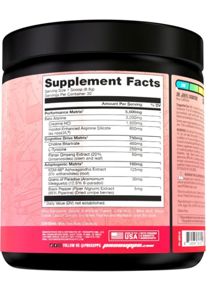 Dr. Jekyll Signature Pre-Workout Powder 30 Servings - Strawberry