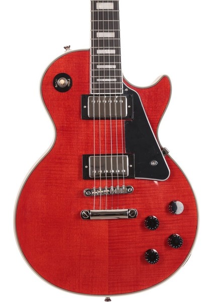 Les Paul Custom Figured Elektro Gitar (Transparent Red)