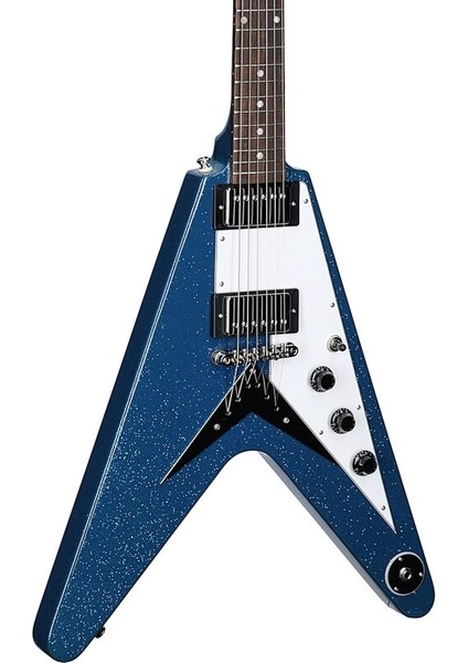 Exclusive Flying V Elektro Gitar (Brunswick Blue Sparkle)