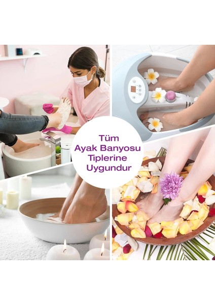 Pedikür Ayak Banyosu Galoşu Tek Kullanımlık Şeffaf Spa Masaj Küvet Poşeti 80 x 82 cm 100 Adet