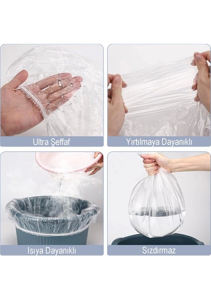 Pedikür Ayak Banyosu Galoşu Tek Kullanımlık Şeffaf Spa Masaj Küvet Poşeti 80 x 82 cm 100 Adet