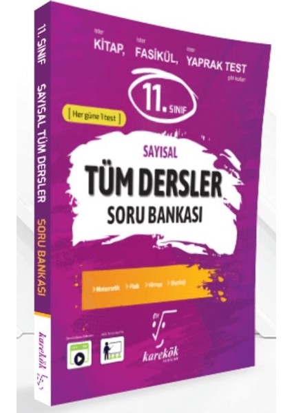 11. Sınıf Tüm Dersler Soru Bankası (Sayısal)