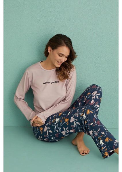 Kadın Bisiklet Yaka Termal Pijama Takımı 14102/17 - 1 Adet fiyatları