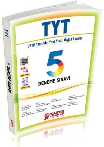 TYT 5’li Deneme Sınavı TÜM DERSLER Soru Bankası Zafer Yayınları - YENİ