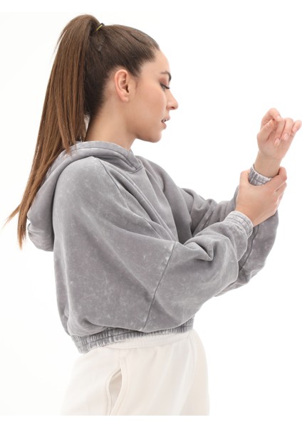 AIW5492 Adidas Wash Crop Hood Kadın Sweatshirt Gri fiyatları
