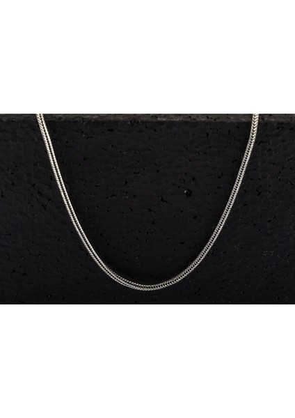 925 Ayar Gümüş Tilki Kuyruğu Zincir Kolye 1,7 mm