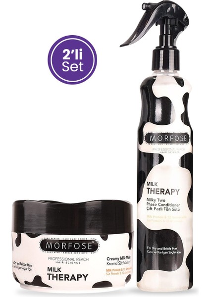 Milk Therapy Çift Fazlı Fön Sütü 400 ml Milk Therapy Maske 500 ml