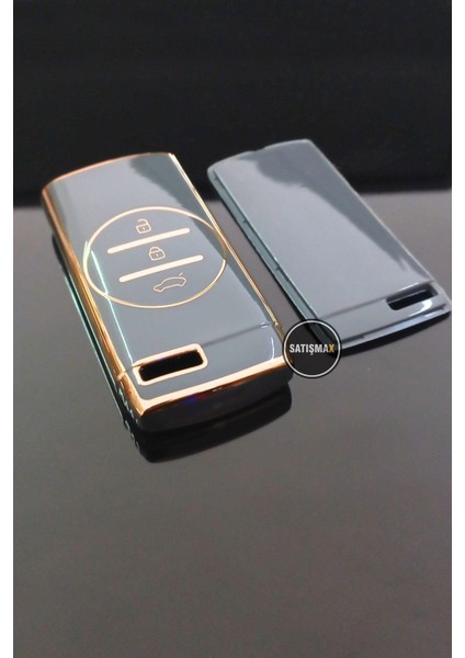 Lüx Chery Tiggo 7 Pro Smart Nano Gri Gold Altın Renk Anahtar Kılıfı 3 Buton 1.kalite