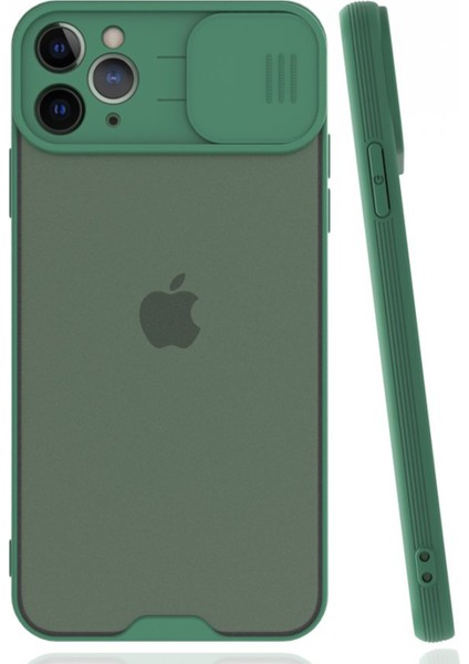 Apple iPhone 11 Pro Max Uyumlu Platin Kamera Kızaklı Arka Koruma Kılıf