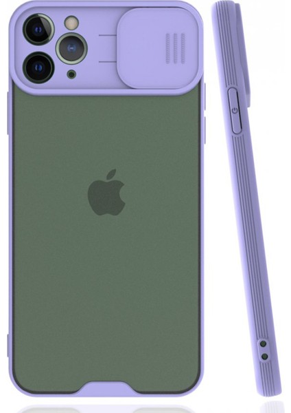 Apple iPhone 11 Pro Uyumlu Platin Kamera Kızaklı Arka Koruma Kılıf