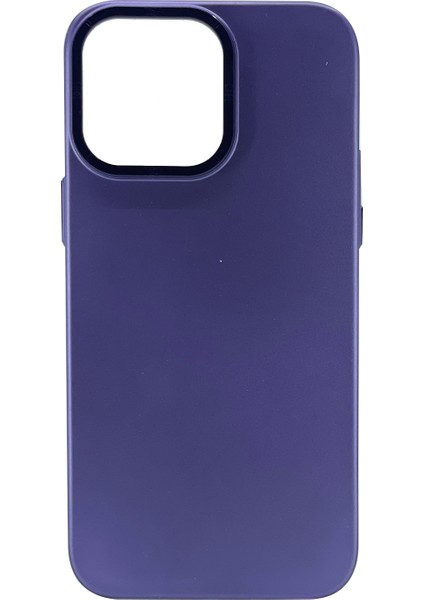 Apple iPhone 14 Pro Max Uyumlu Spray Metal Çerçeveli Deri Serisi Arka Koruma Kılıf