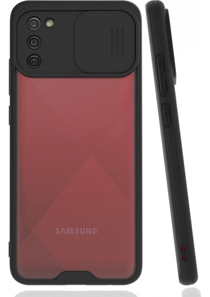 Samsung Galaxy A02S Uyumlu Platin Kamera Kızaklı Arka Koruma Kılıf