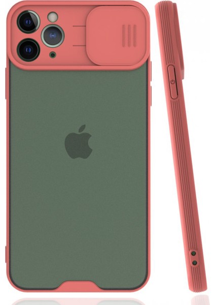 Apple iPhone 11 Pro Uyumlu Platin Kamera Kızaklı Arka Koruma Kılıf