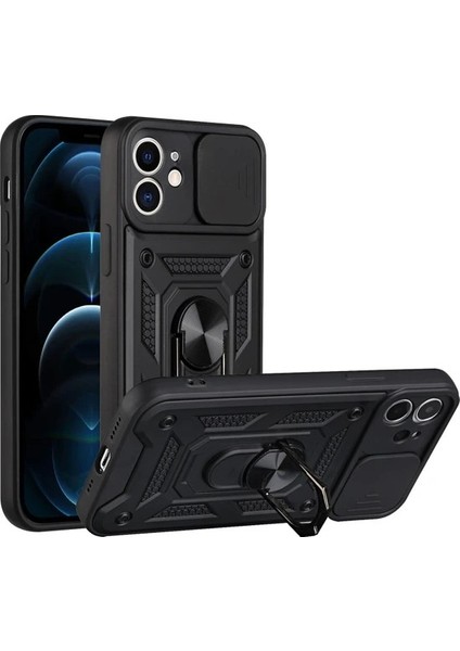 Apple iPhone 12 Uyumlu Kızaklı Panzer Seri Arka Koruma Kılıf