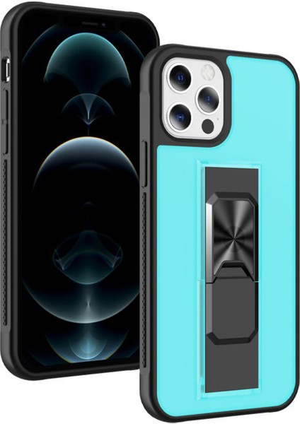 Apple iPhone 12 Uyumlu Microcase Mıknatıs Yüzüklü Arka Koruma Kılıf