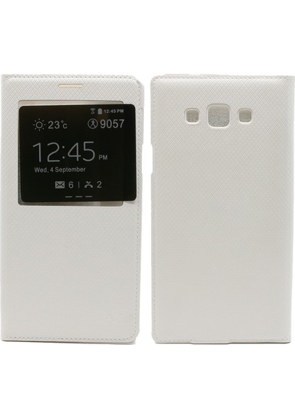 Samsung Galaxy A700 A7 2015 Uyumlu Pencereli Kapaklı Kılıf