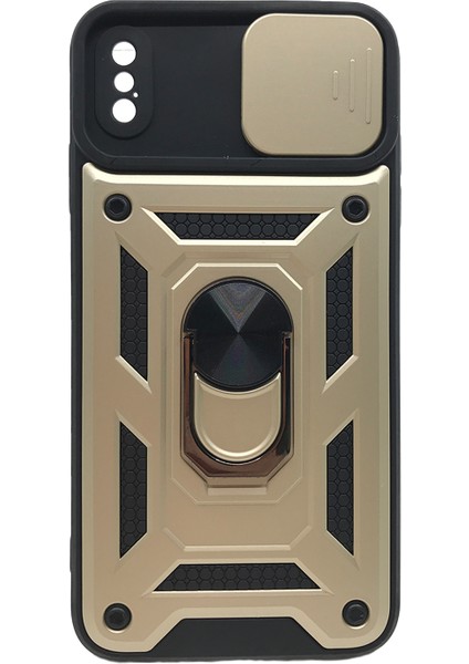 Apple iPhone Xs Max Uyumlu Kızaklı Panzer Seri Arka Koruma Kılıf